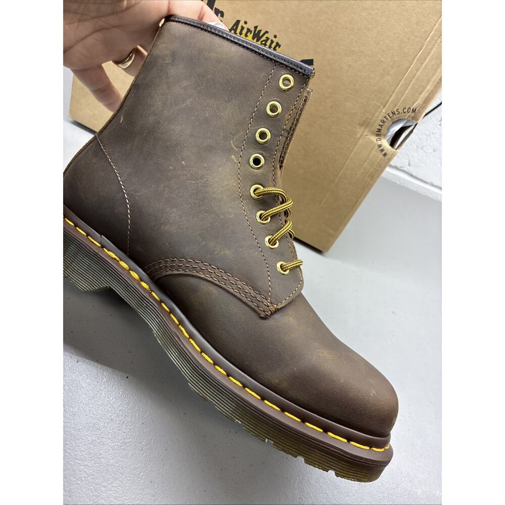 Dr. Martens Unisex 1460 Crazy Horse Leather 8 Eye Boot, Brown, 10 Women/9 Men - Picture 10 of 11